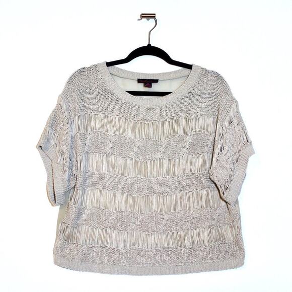 Tropical Breezy Taupe Beige Crop Top Size Xlarge - Picture 1 of 4